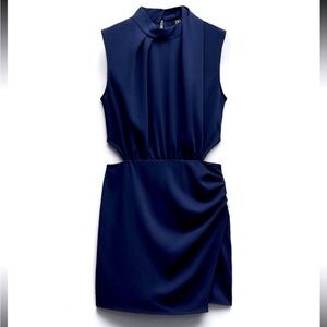 Zara navy cut out Romper